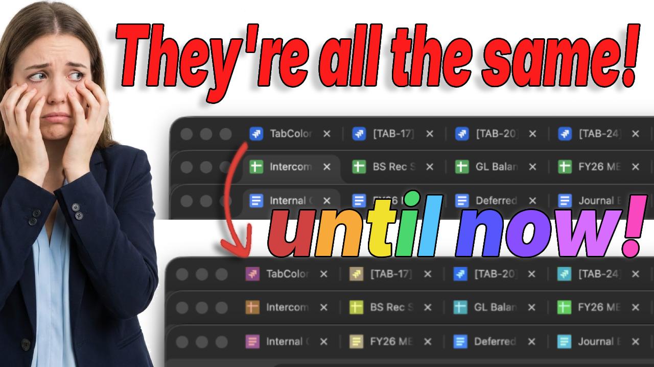 Chrome browser with many identical tabs using the same favicon - demonstrating the problem before using Tab Colorizer Pro